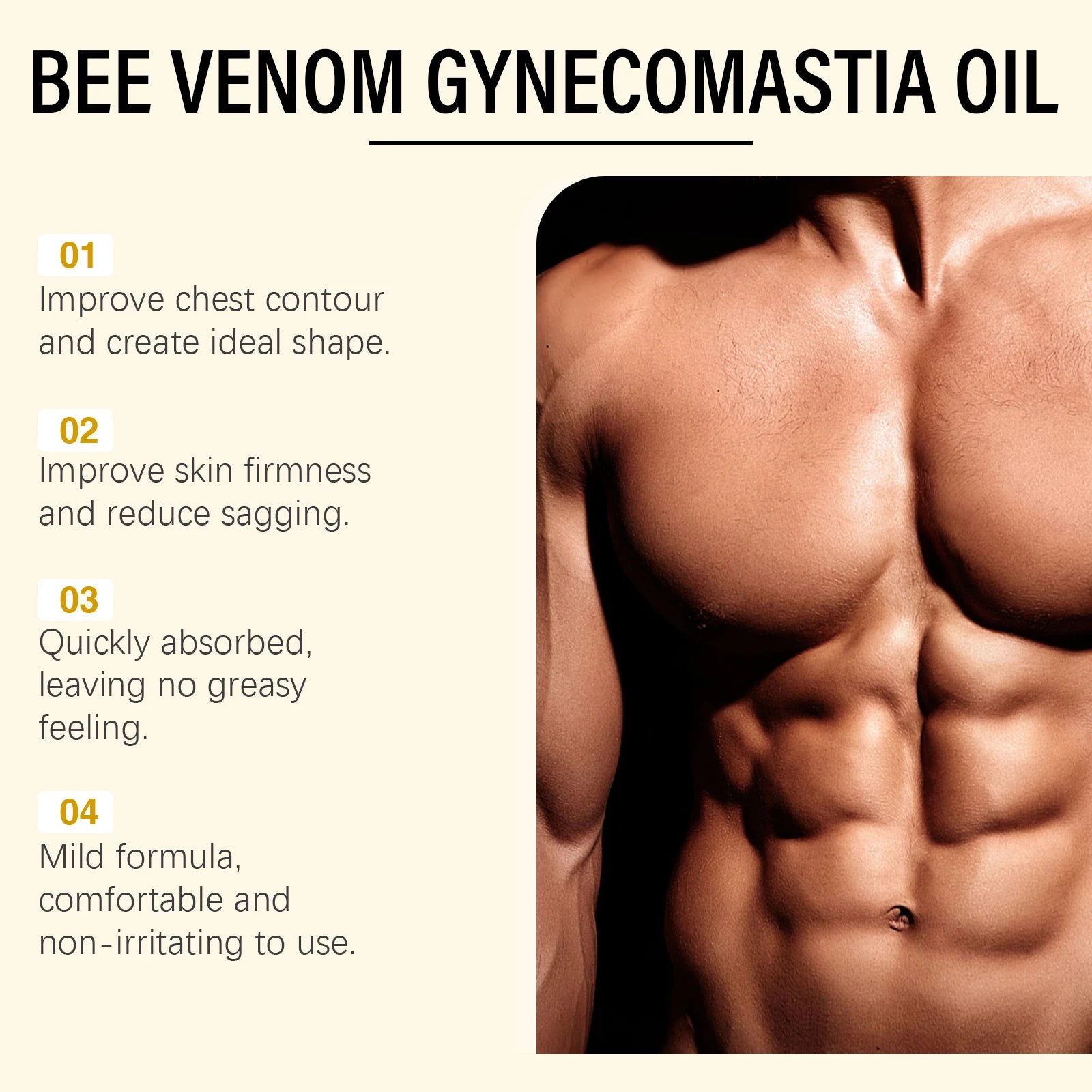 SENSO™ ChestFirm — Huile Raffermissante & Remodelante pour Homme