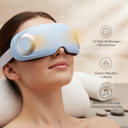 Infographie des caractéristiques du SENSO™ EyeTherma, masseur oculaire chauffant Bluetooth