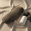 SENSO™ LumbarEase présenté avec ses accessoires — coussin lombaire massant