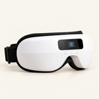 Masque oculaire SENSO EyeAir, vue du produit et de ses commandes sur fond ivoire