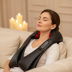 SENSO™ U-Relax utilisé au quotidien — masseur shiatsu nuque et épaules